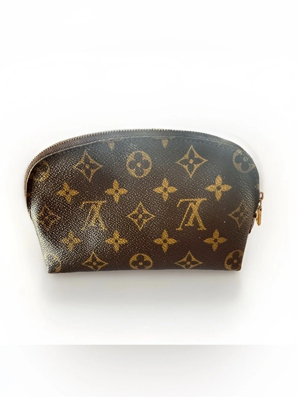 Louis Vuitton Cosmetic Pouch Brown Canvas